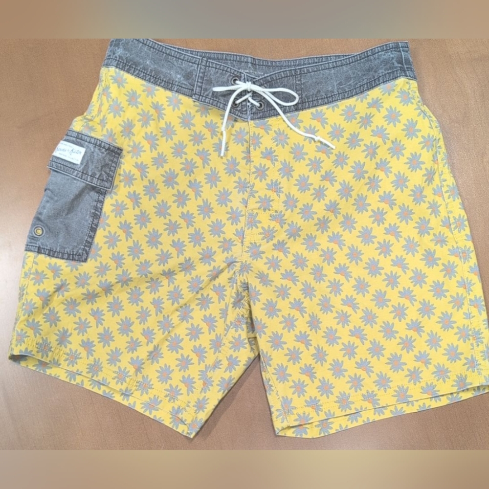 Kanvas by Katin size 30 vintage swimtrunks board shorts w buttoned side pocket